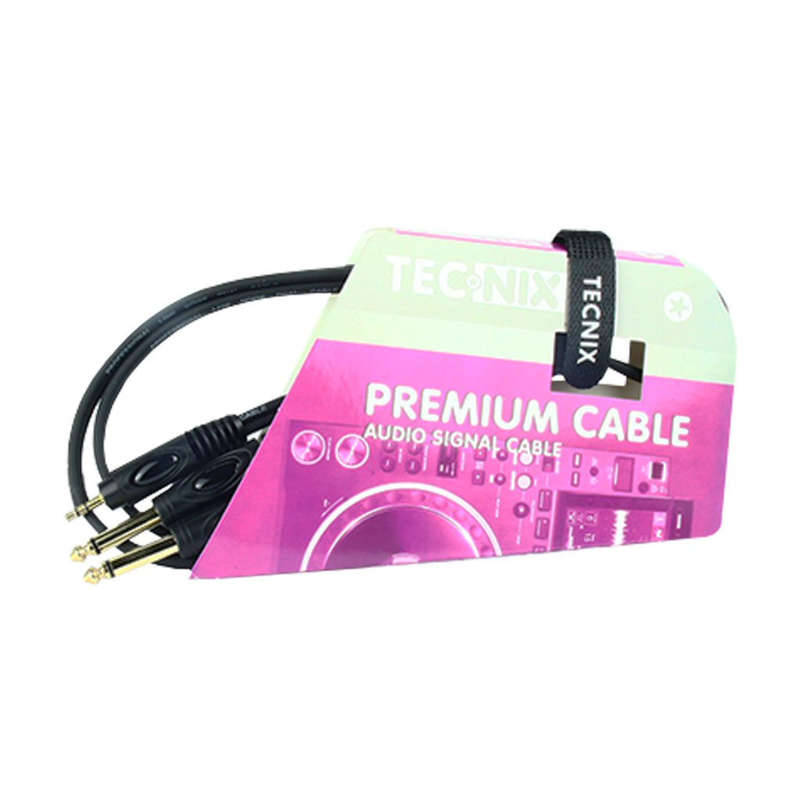 Tecnix Stereo Mini Jack Male - 1/4" Jack Male Gold Plated Connectors 1.5M