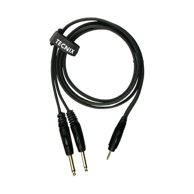 Tecnix Stereo Mini Jack Male - 1/4" Jack Male Gold Plated Connectors - 3m