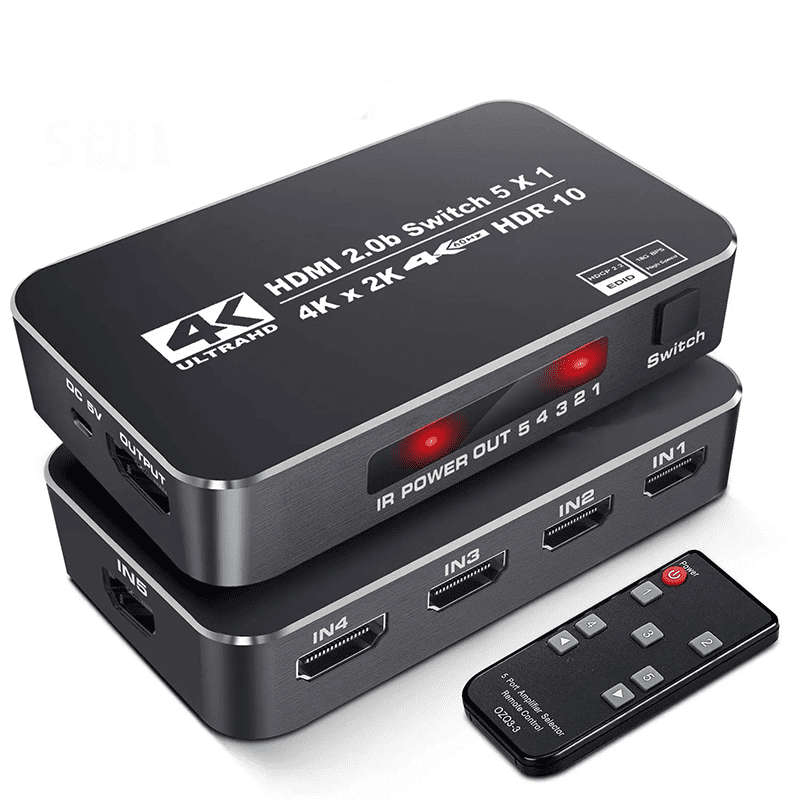TVA - HDMI SELECTOR SWITCH 5 IN 1 OUT WITH IR