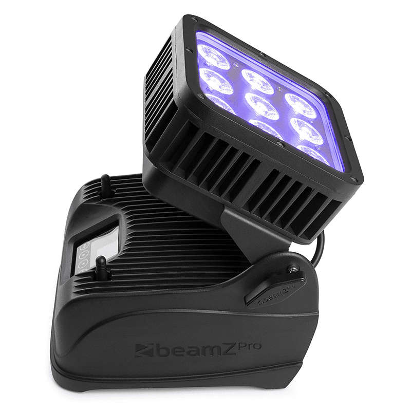 BEAMZPRO STARCOLOR72B LED BATTERY FLOOD LIGHT IP65 9x 8W RGBAW