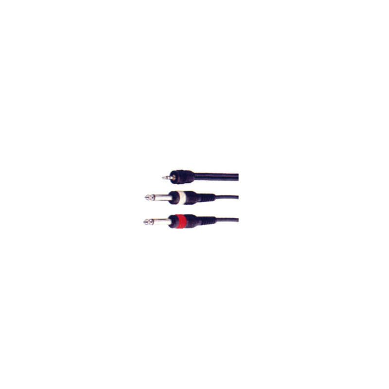 TVA - 1.2M LEAD 3.5 ST PL-2X 6.3 MONO PLUG