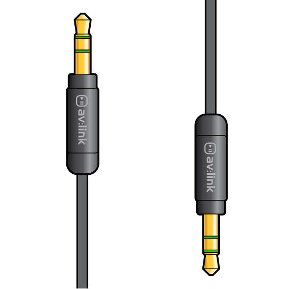 Avlink - 0.5M PRECISION 3.5mm STEREO PLUG -  3.5mm STEREO PLUG LEAD