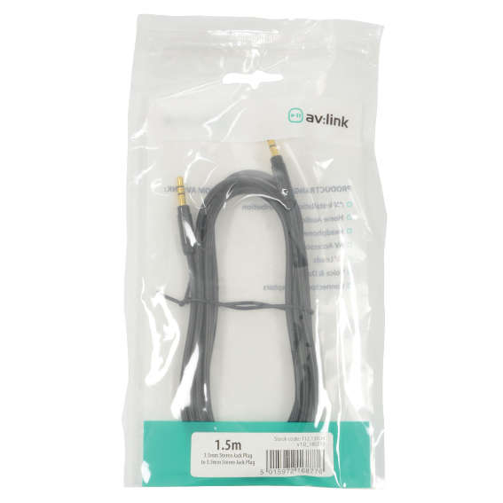 Avlink - 1.5M PRECISION 3.5mm STEREO PLUG - 3.5mm STEREO PLUG LEAD