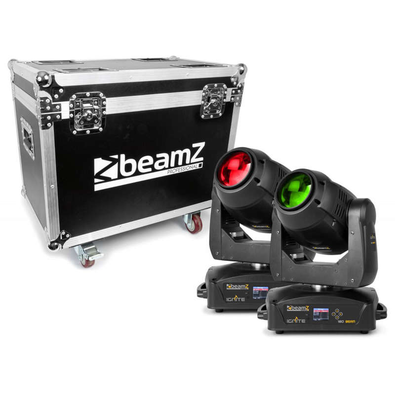BEAMZPRO IGNITE180B LED MOVING HEAD BEAM 1x 180W [2 IN A FLIGHTCASE]