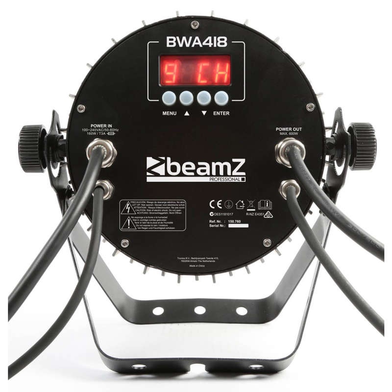 BEAMZPRO BWA418 LED PAR IP65 18x 12W RGBW