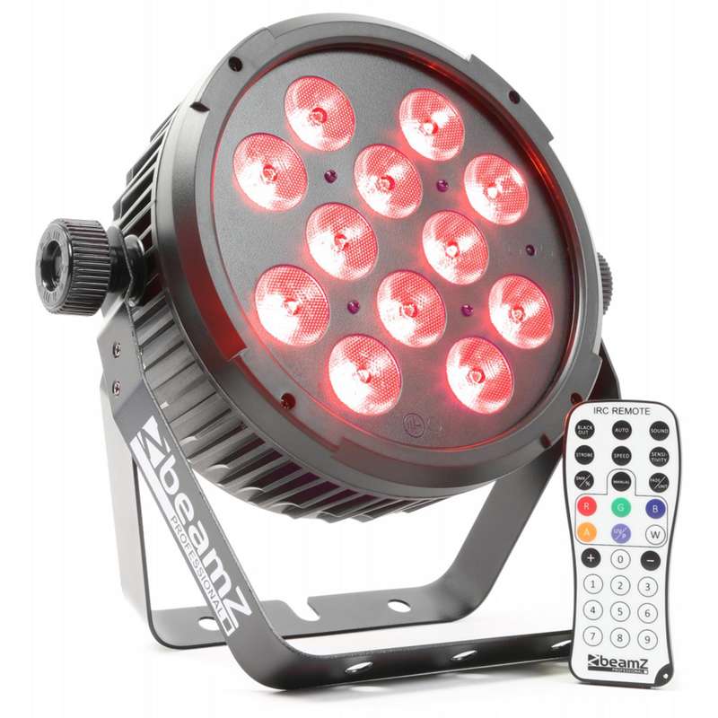 BEAMZPRO BT310 LED FLAT PAR IP20 12x 6W RGBA