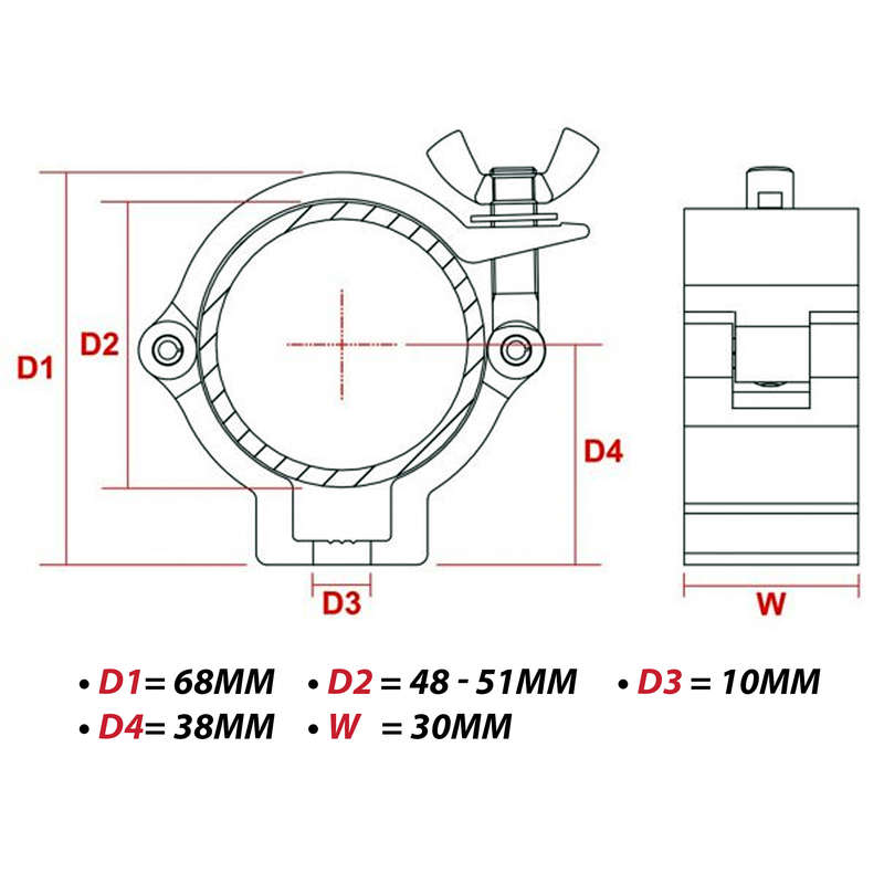 BEAMZ BC50-100 HALF COUPLE 100KG ALUMINIUM
