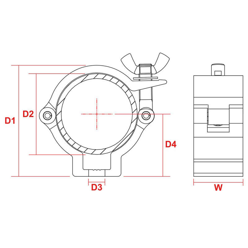 BEAMZ BC50-100 HALF COUPLE 100KG ALUMINIUM