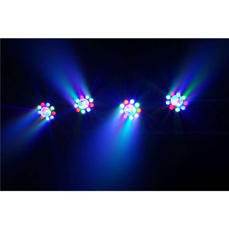 BEAMZ PARTYBAR3 4x LED PAR WITH MAGIC BALL 48x 1W RGB