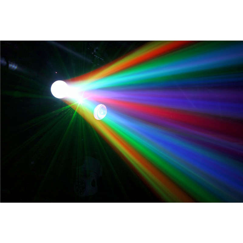 BEAMZ TERMINATOR IV LED DOUBLE MOON WITH LASER AND STROBE 12x 1W RGBW