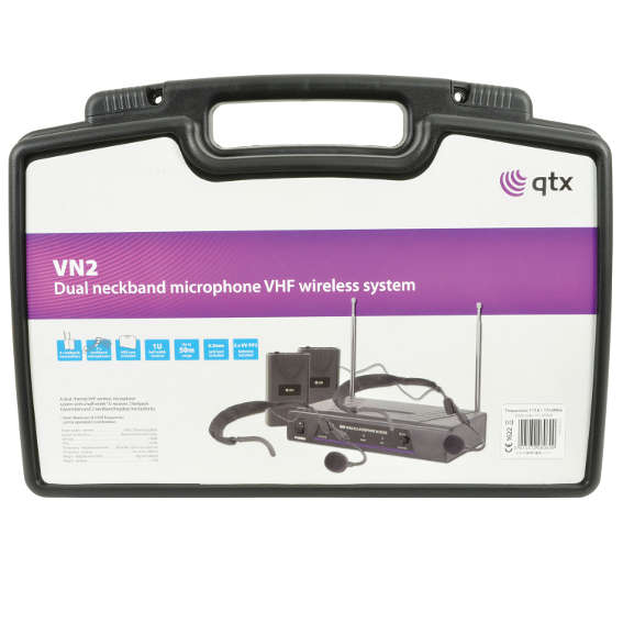 QTX VN2 DUAL NECKBAND MICROPHONE VHF 173.8 + 174.8MHz