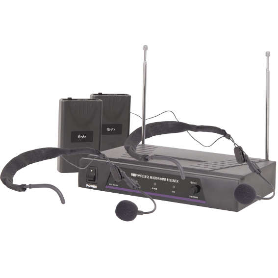 QTX VH2 DUAL HANDHELD MICROPHONE VHF 173.8 + 174.8MHz