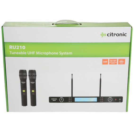 CITRONIC RU210-H DUAL HANDHELD MICROPHONE UHF 863 - 865MHz