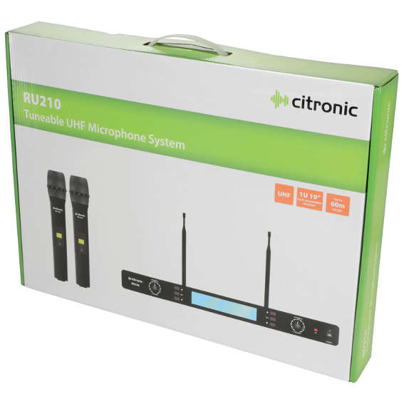 CITRONIC RU210-H DUAL HANDHELD MICROPHONE UHF 863 - 865MHz