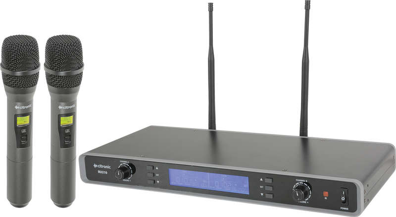 CITRONIC RU210-H DUAL HANDHELD MICROPHONE UHF 863 - 865MHz