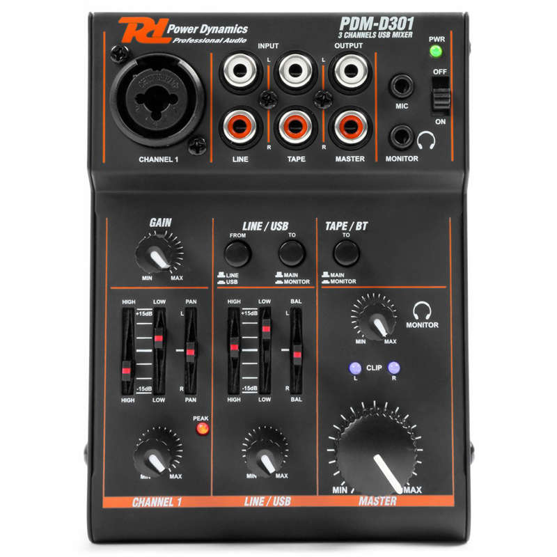 Power Dynamics - PDM-D301 USB MIXER
