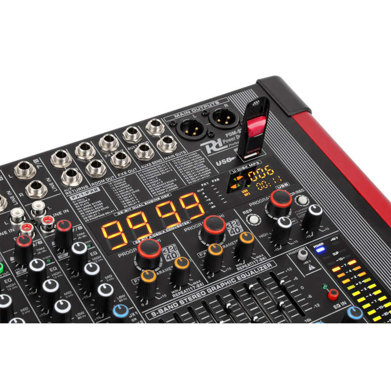 Power Dynamics - PDM-S804A POWERED STAGE MIXER WITH DSP/BT/USB/MP3