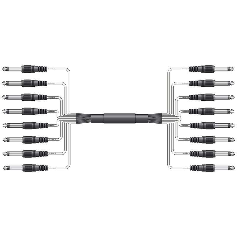 CHORD - 8 WAY WIRING - 6.3mm MONO JACK