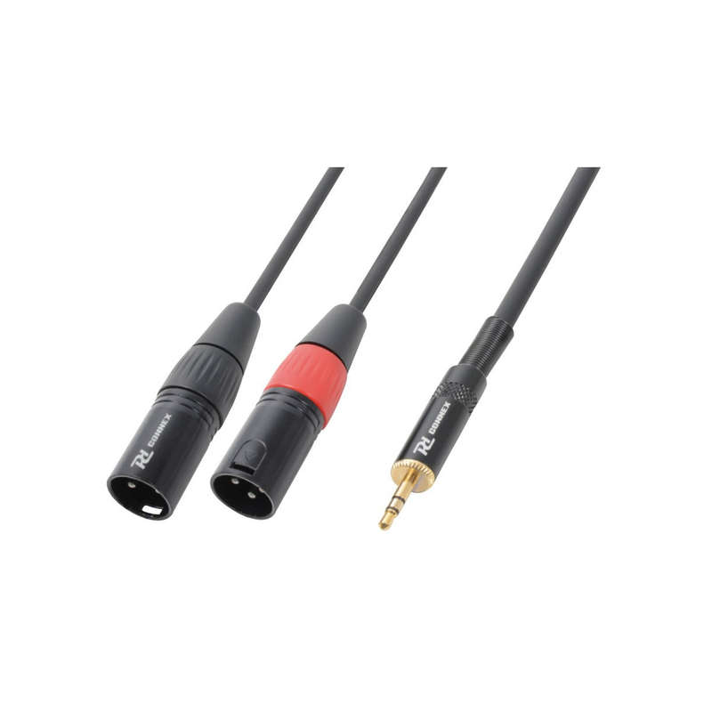 PDC CX70-1 SIGNAL LEAD 2X XLR MALE  - 3.5MM STEREO MALE 1.5M