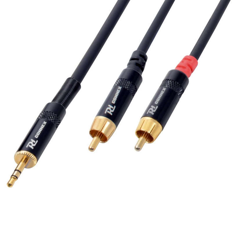PDC CX85-3 SIGNAL LEAD 3.5MM STEREO MALE  - 2X RCA MALE 3M