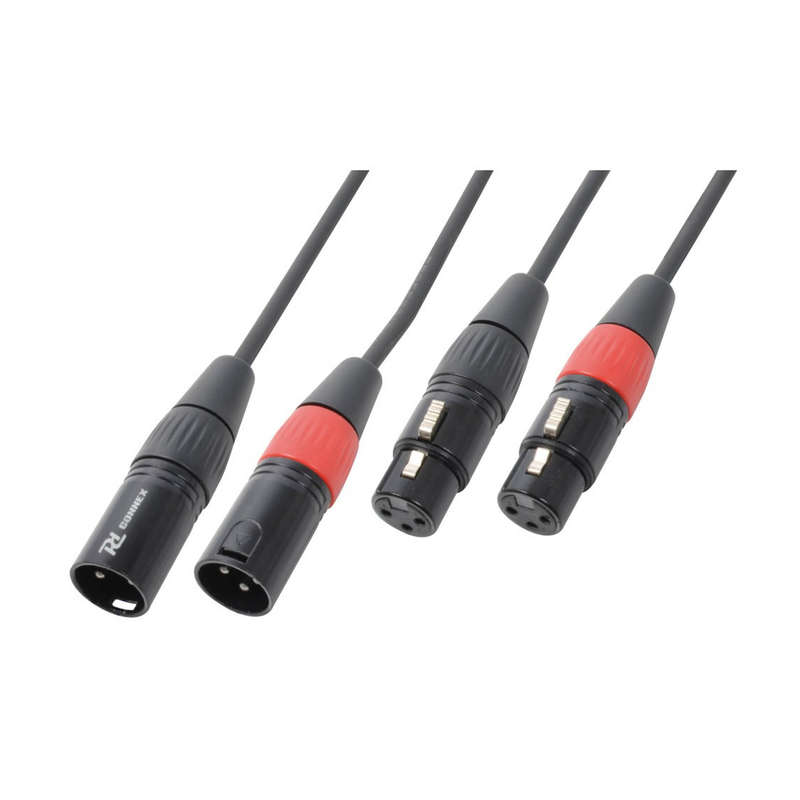 PDC CX60-1 SIGNAL LEAD 2X XLR MALE  - 2X XLR FEMALE 1.5M