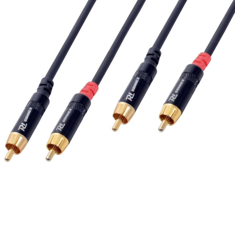 POWER DYNAMICS CONNEX - 6M SIGNAL LEAD 2X RCA MALE - 2X RCA MALE