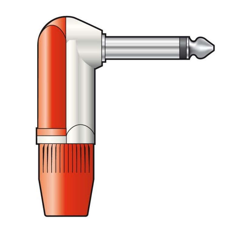 TVA CONNECTOR 6.3mm MONO MALE METAL  RIGHT ANGLE