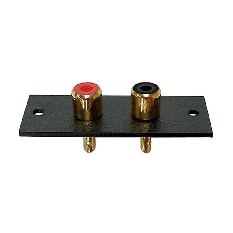 TVA CONNECTOR DUAL RCA CHASSIS MOUNT RED & BLACK