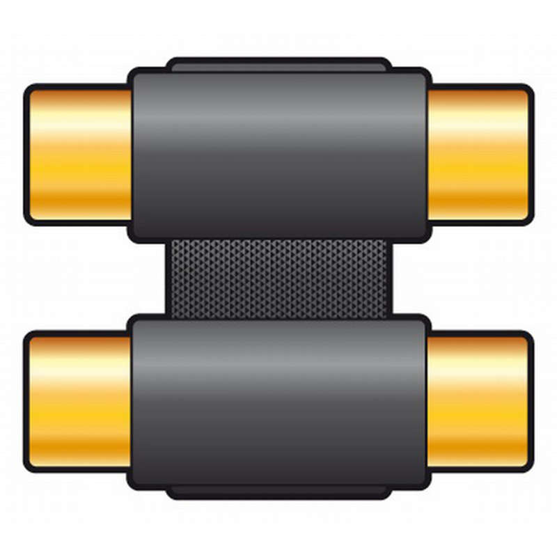 TVA ADAPTOR 2x RCA FEMALE TO 2x RCA FEMALE