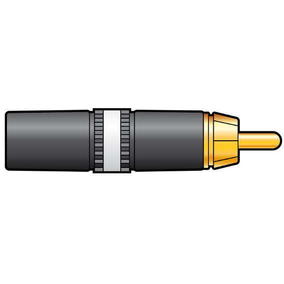 NEUTRIK CONNECTOR RCA INLINE MALE BLACK