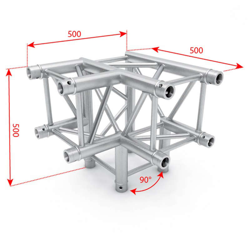 ALUSTAGE QUAD 290 TRUSS 3 WAY 90 DEG CORNER