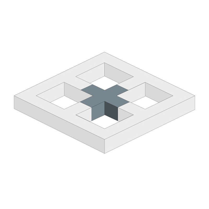 ALUSTAGE QUAD 290 TRUSS  4 WAY CROSS