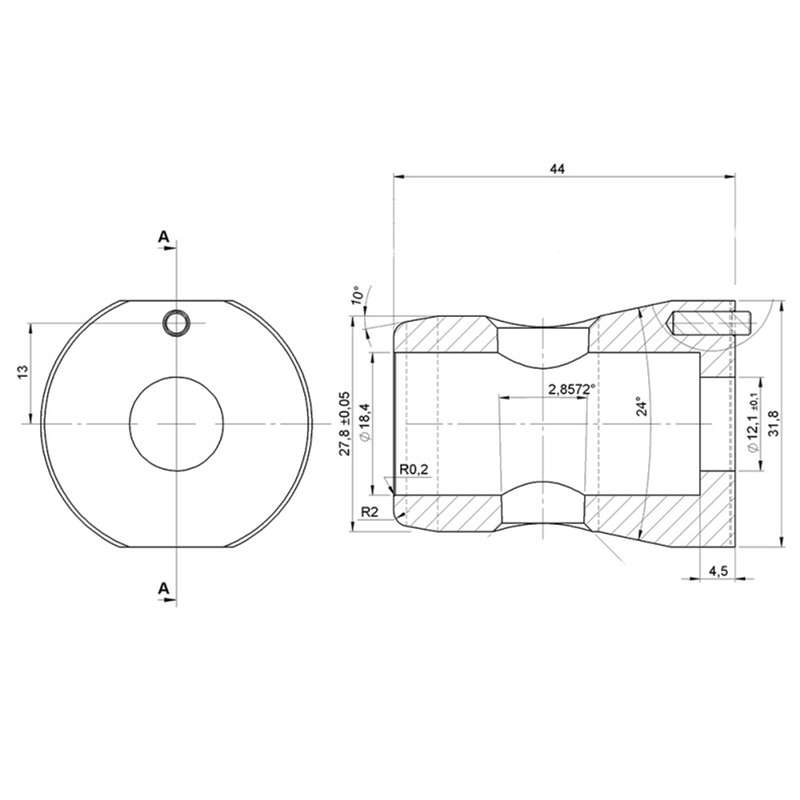 ALUSTAGE HALF CONNECTOR WITH SCREW