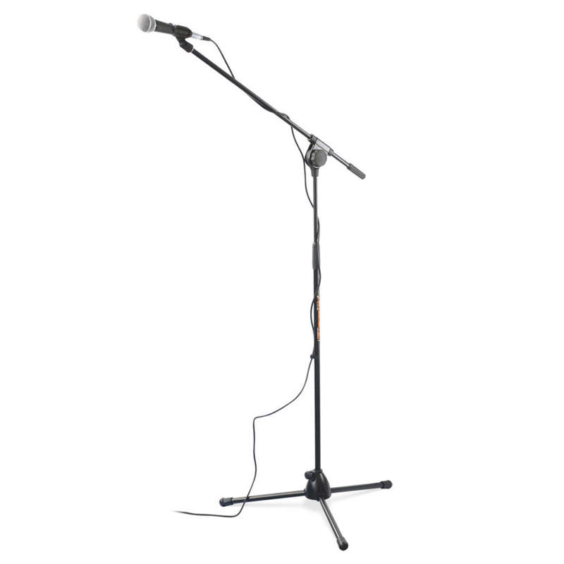 ATHLETIC - MIC FLOOR STAND W/BOOM TOP LINE STEEL &amp; ALUM