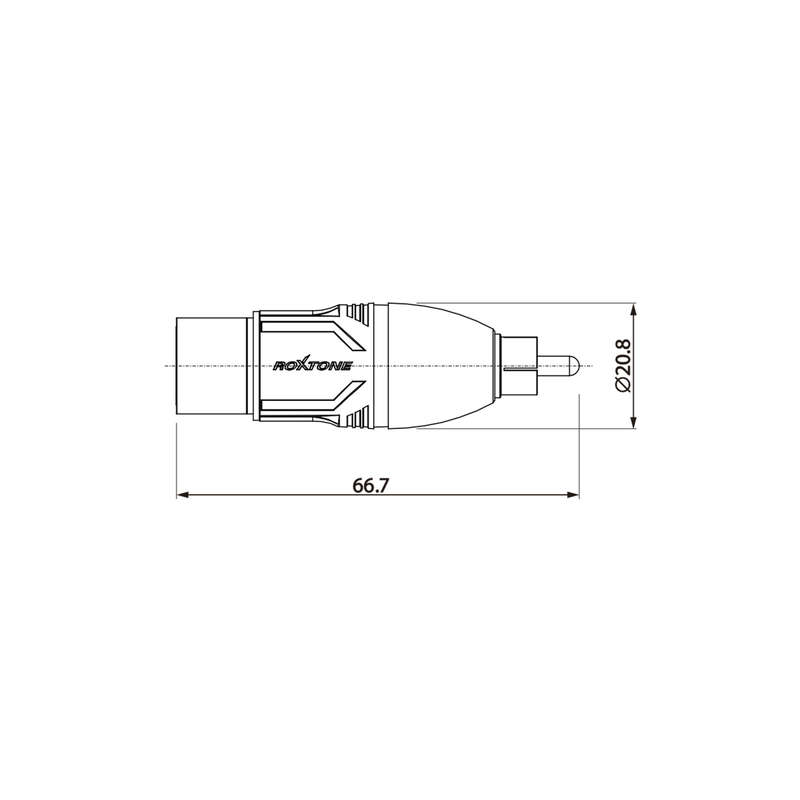 ROXTONE ADAPTOR RCA MALE TO XLR FEMALE