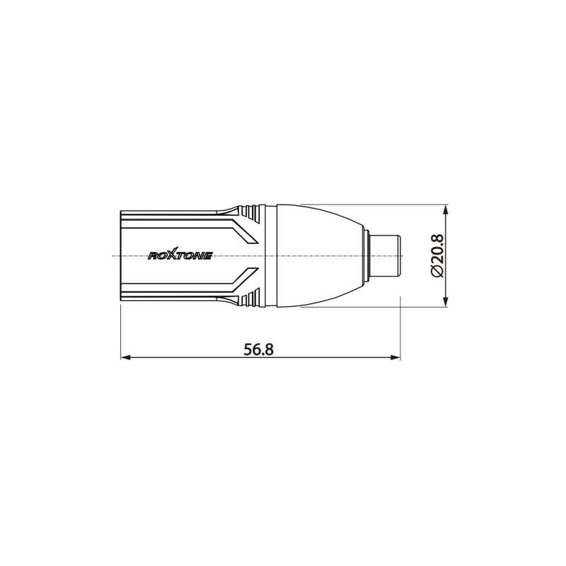 ROXTONE ADAPTOR XLR MALE TO RCA FEMALE