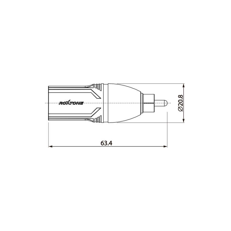 ROXTONE ADAPTOR XLR MALE TO RCA MALE
