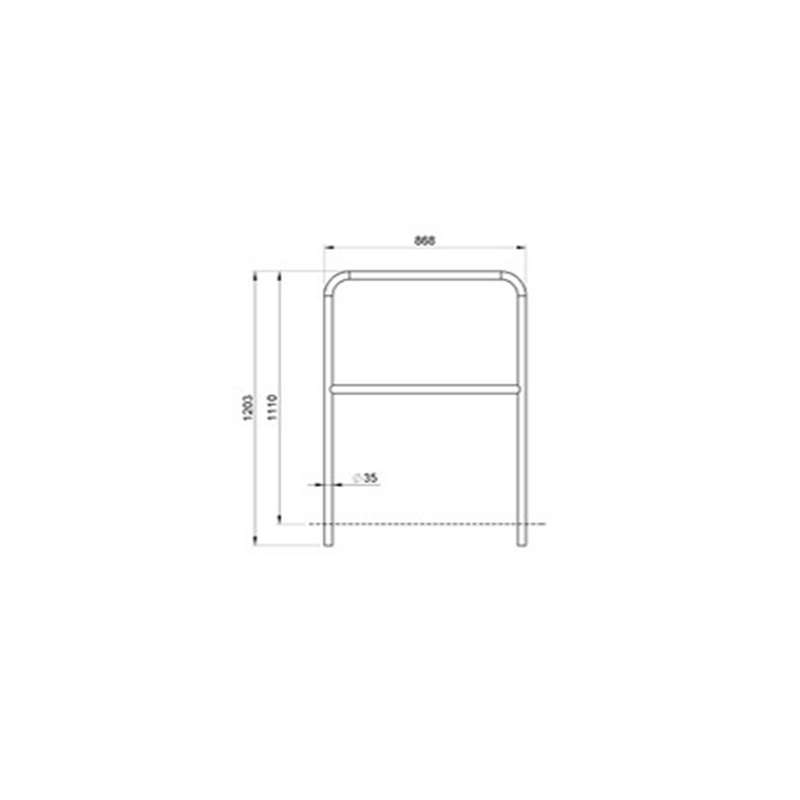 ALUSTAGE ALUMINIUM HANDRAIL 1M