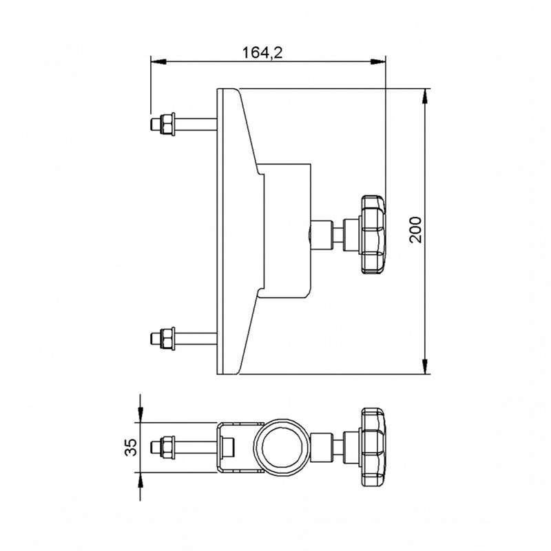 ALUSTAGE HANDRAIL CLAMP FOR STAIRS