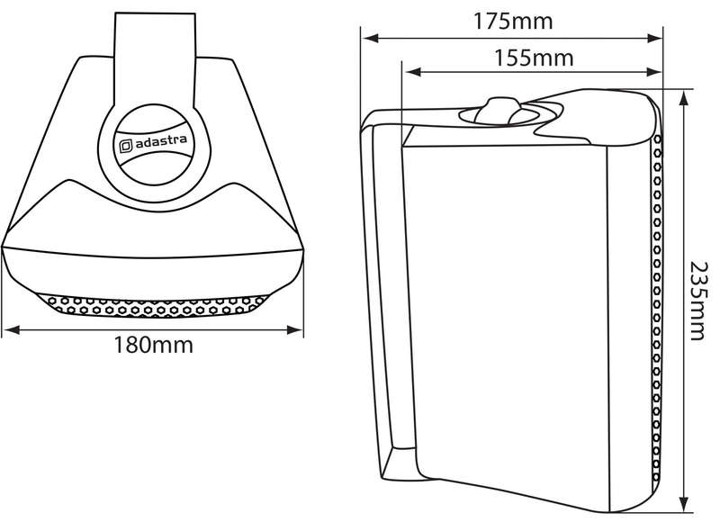 ADASTRA BC5-W PASSIVE WALL MOUNT SPEAKER 5.25IN WHITE 45W 8 OHM