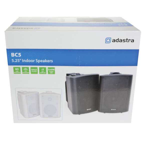 ADASTRA BC5-W PASSIVE WALL MOUNT SPEAKER 5.25IN WHITE 45W 8 OHM