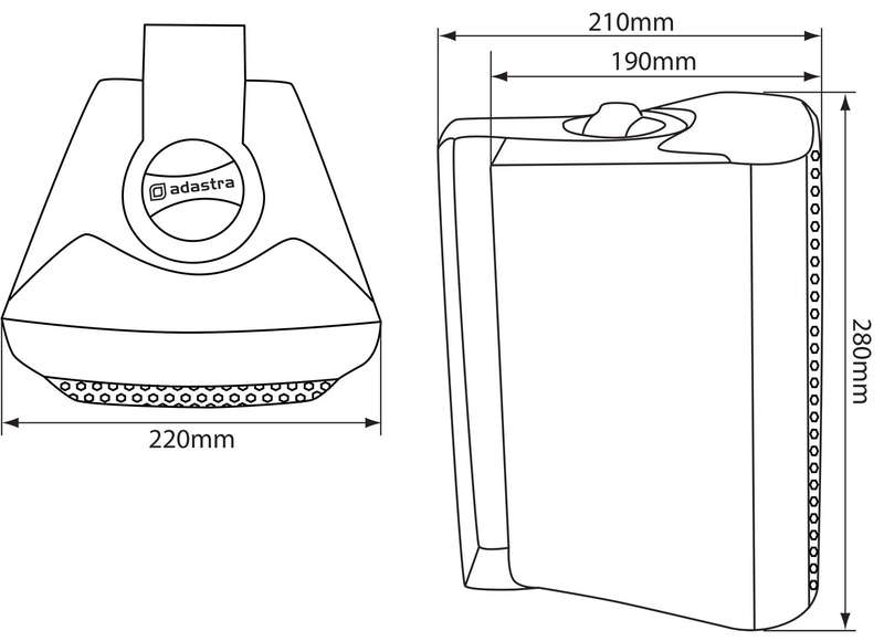 ADASTRA BC6-W PASSIVE WALL MOUNT SPEAKER 6.5IN WHITE 60W 8 OHM