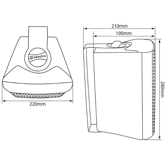 ADASTRA BC6-W PASSIVE WALL MOUNT SPEAKER 6.5IN WHITE 60W 8 OHM