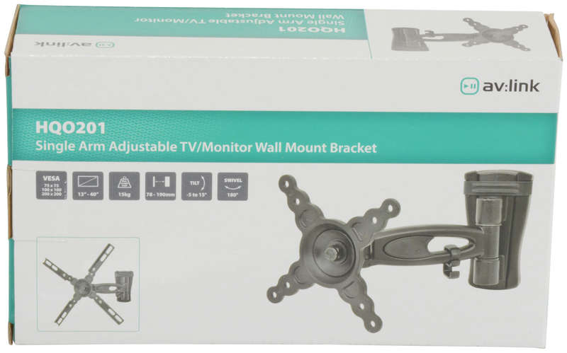 AVLINK - HQO201 FULL MOTION TV WALL MOUNT BRACKET