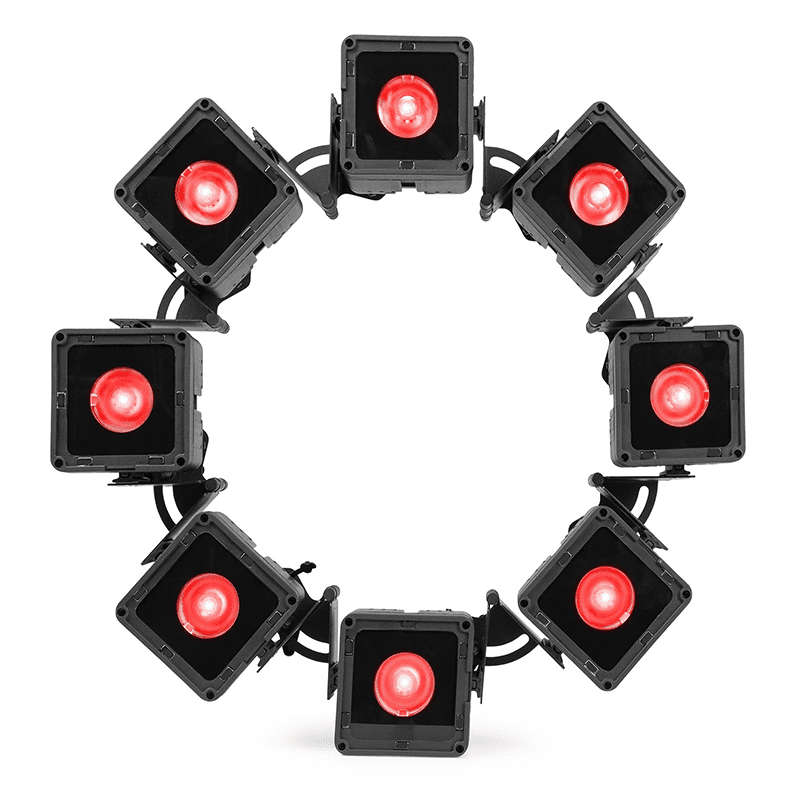 BEAMZPRO KUBE20BK LED BATTERY UPLIGHT IP65 1x 20W RGBAWUV