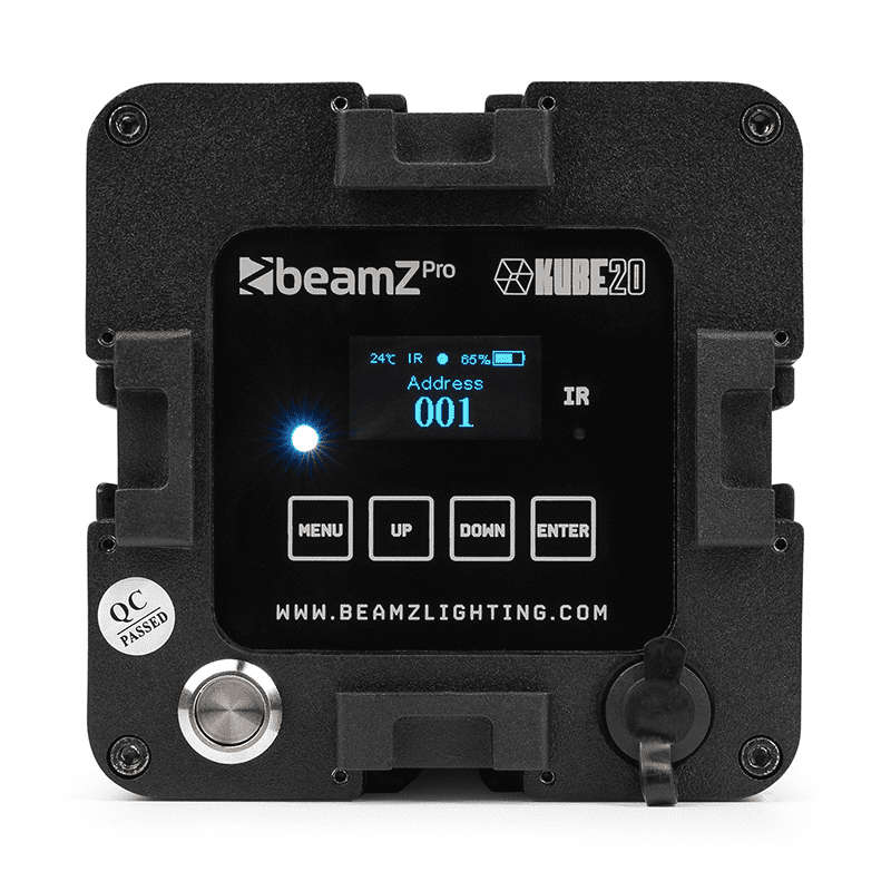 BEAMZPRO KUBE20BK LED BATTERY UPLIGHT IP65 1x 20W RGBAWUV