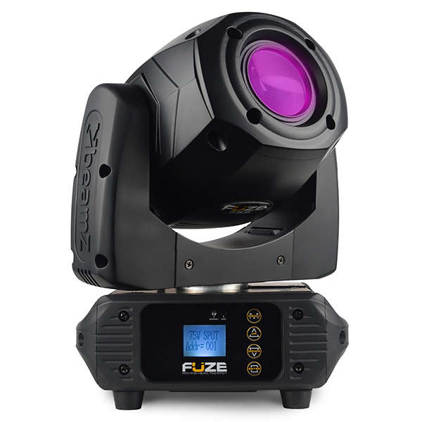 BEAMZ FUZE75S LED MOVING HEAD SPOT 1x 75W [2 IN A FLIGHTCASE]