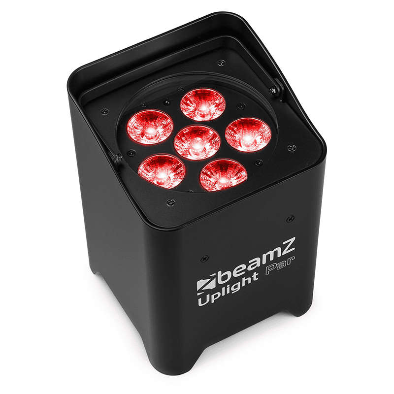 BEAMZ BBP62 LED BATTERY UPLIGHTER IP65 6x 12W RGBAWUV [6 IN A FLIGHTCASE]