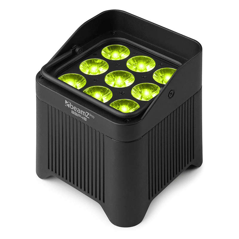 BEAMZPRO BBP48 LED BATTERY UPLIGHT PAR IP65 9x 12W RGBAWUV