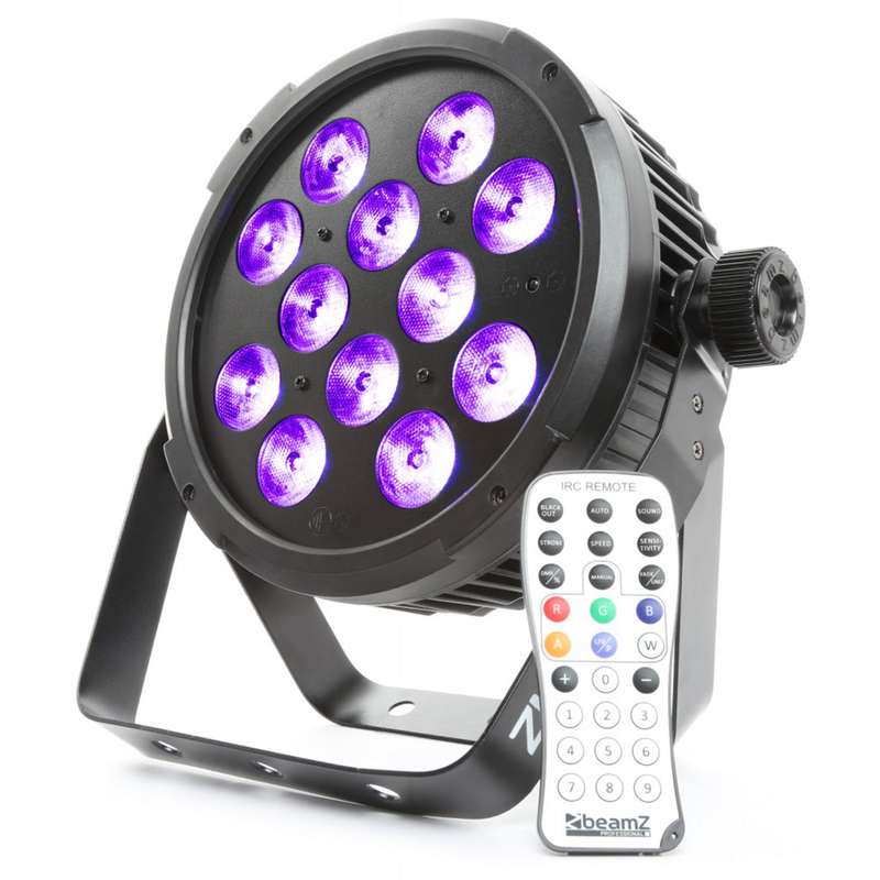 BEAMZ BT300 LED FLAT PAR IP20 12x 10W RGBAWUV